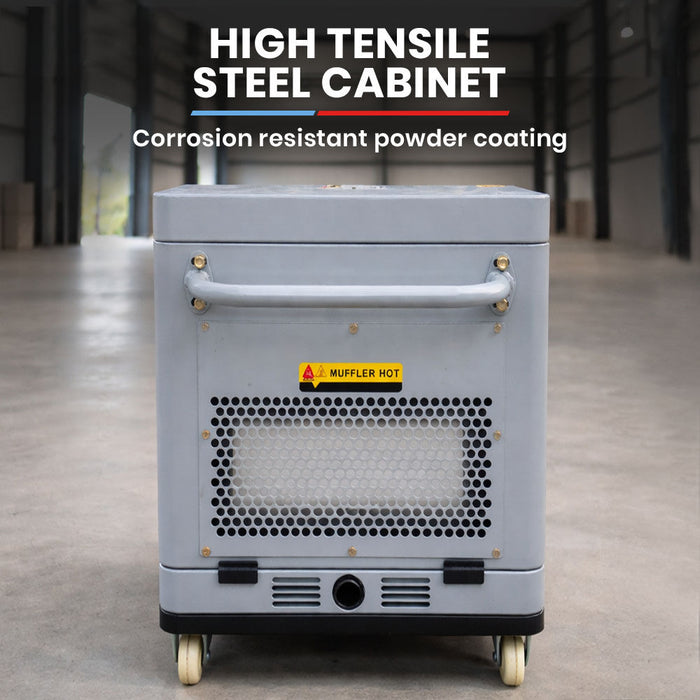 High tensile steel cabinet with corrosion-resistant powder coating in a warehouse setting.