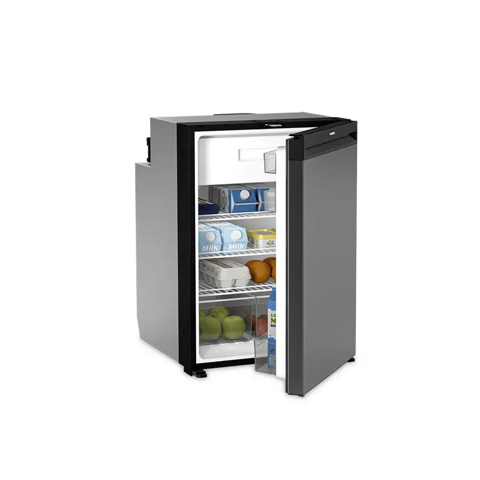Small refrigerator/freezer with open door