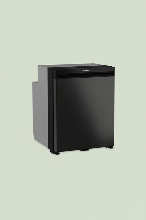 Black refrigerator/freezer for caravan