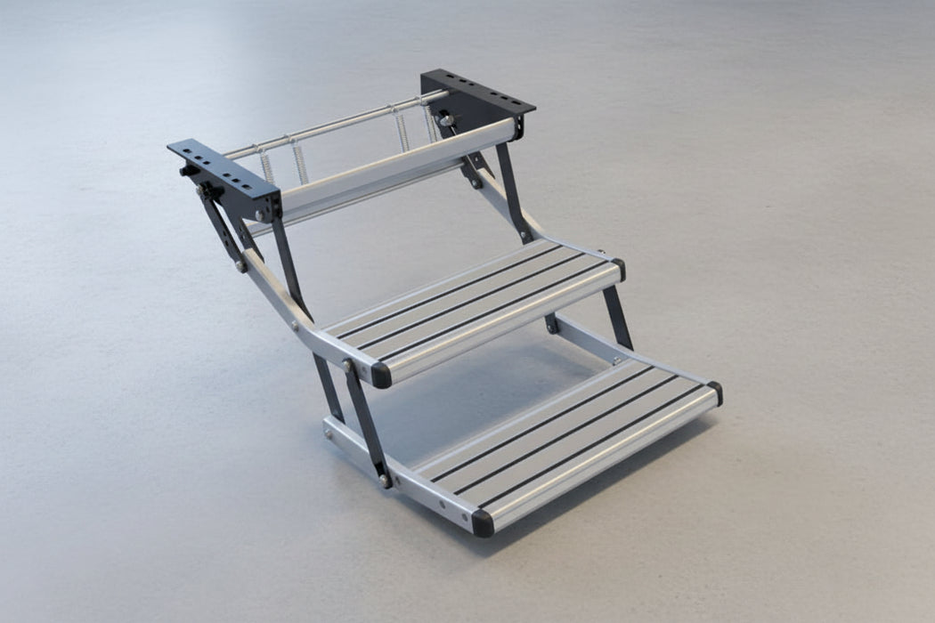 Aluminium pull-out step for caravan