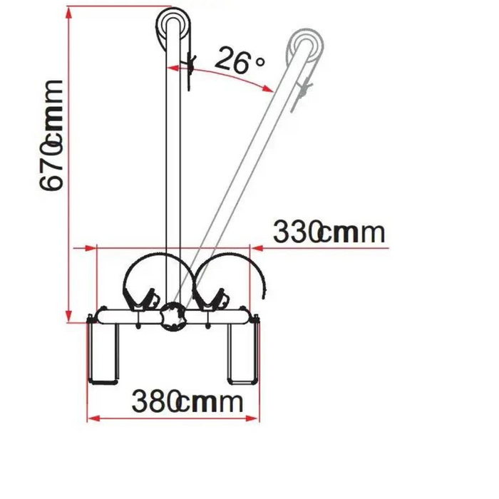 FIAMMA Carry-Bike Caravan XL A - NAT Alum - 50KG Rated. 02096-23A