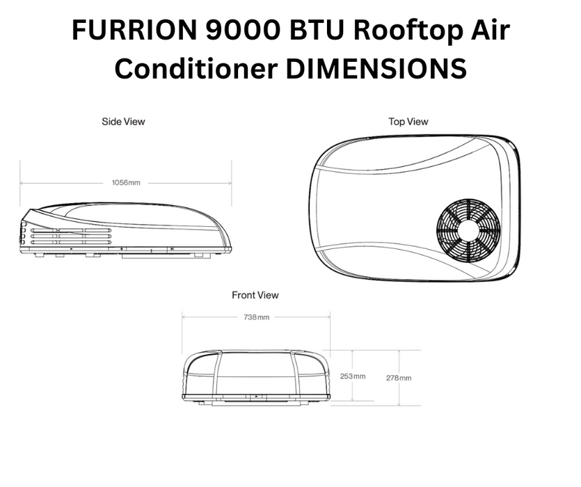 FURRION 9000 BTU Rooftop Air Conditioner - 2.6KW