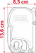Technical drawing of a Fiamma Awning with dimensions labeled
