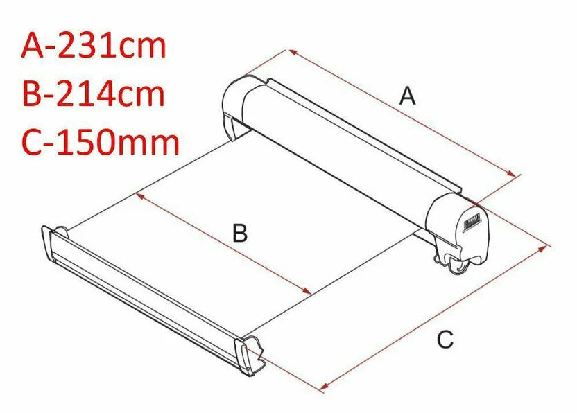 Fiamma F45 S Polar White | 230 Royal Grey Awning | 06280P01R