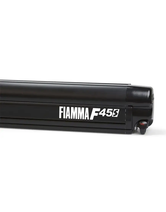 Fiamma F45 S Roll-Out Awning 2.6m | Deep Black Case | Royal Grey Canopy | 06759H01R