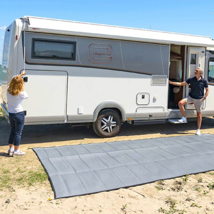 Fiamma F80L 500 Awning Deep Black Awning Royal Grey Canopy