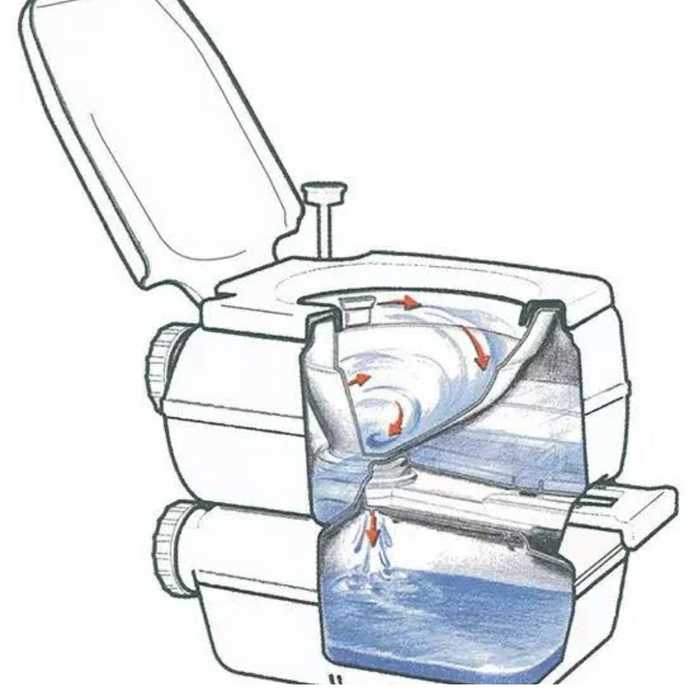 Fiamma BI-POT 1520/BI-POT 39 20L Waste Tank Platinum. 01355-01/01352-01