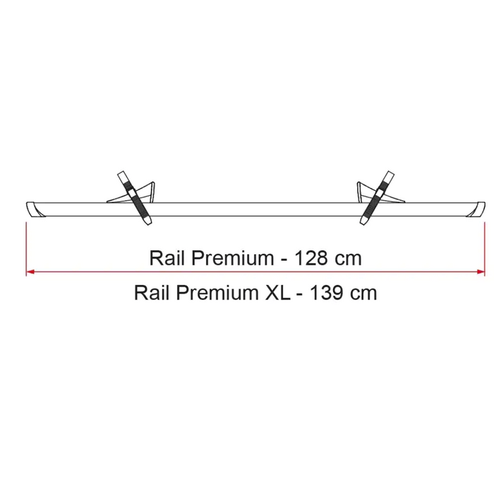 Fiamma Carry Bike Rail Premium - Deep Black. 98656M150