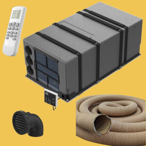 Furrion 9000 BTU Under Bench Air-Conditioner plus 5m Ducting plus 3 x Air Vents Combo