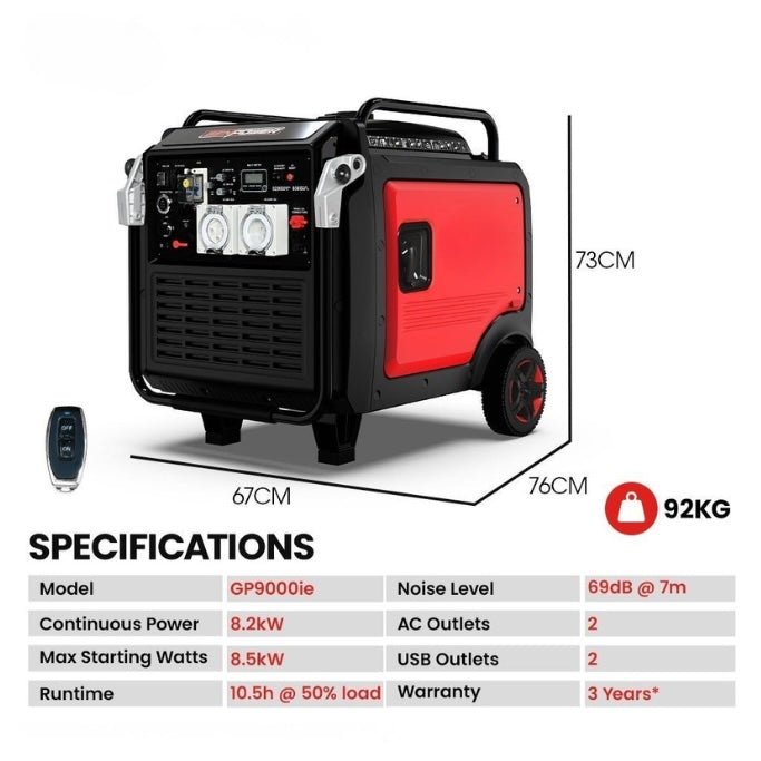 Inverter Generator dimensions