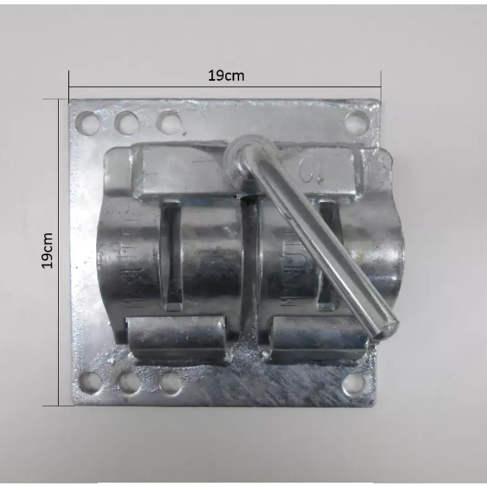 Heavy Duty Bolt on Jockey Wheel Double Clamp to suit 4/5/6" Chassis | Dbcl-B/Okit10