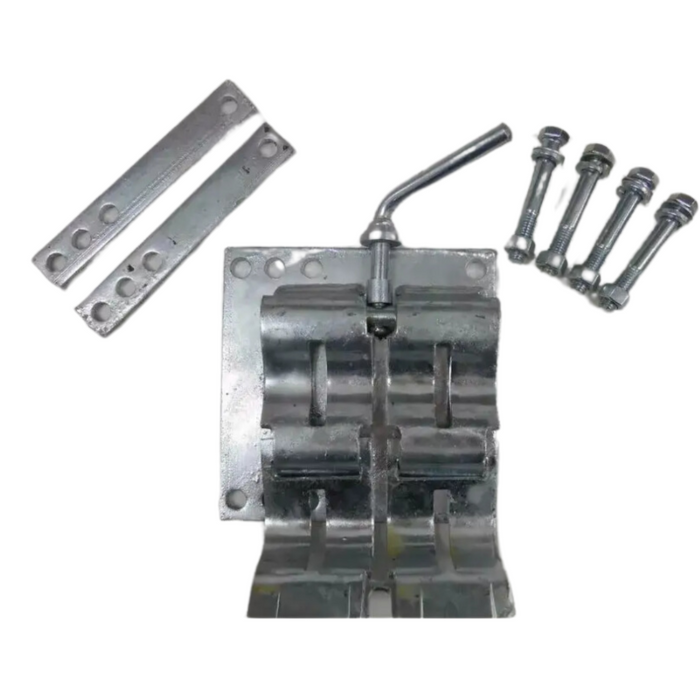 Heavy Duty Bolt on Jockey Wheel Double Clamp to suit 4/5/6" Chassis | Dbcl-B/Okit10