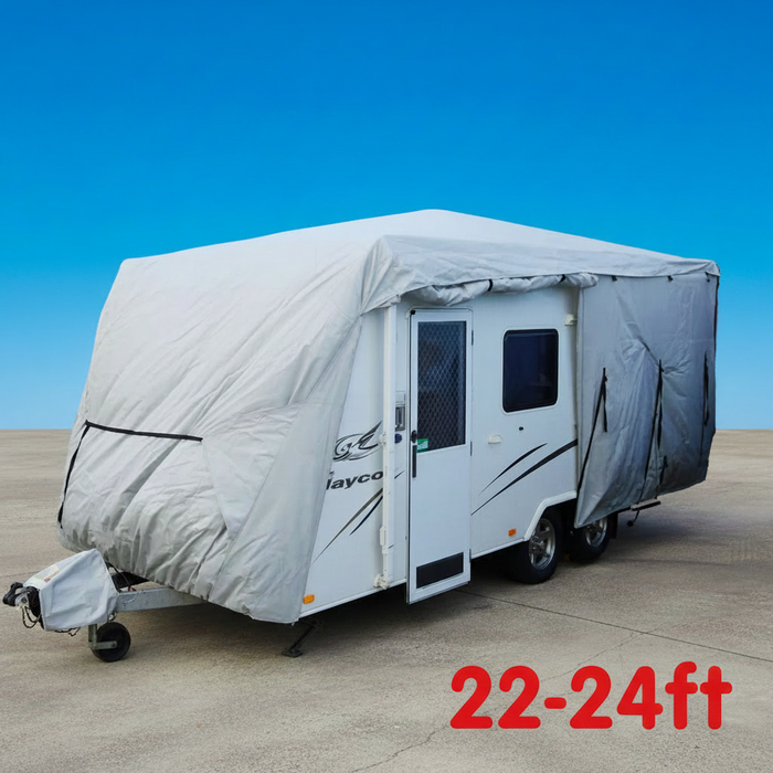 Heavy duty cover on 22-24ft caravan