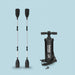 Black kayak paddle and pump set