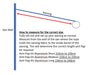 Diagram showing how to measure for the correct size of an awning anti-flap kit.