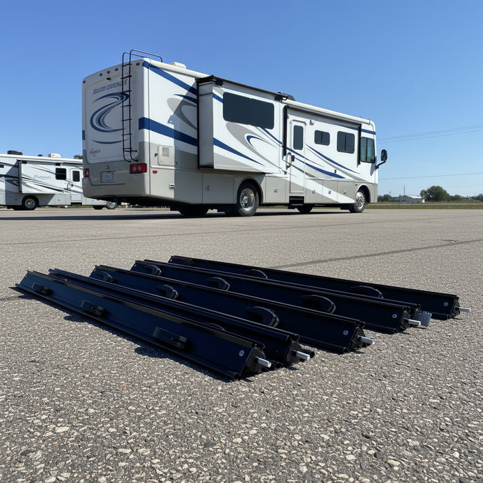 Components for large awning flap eliminator kit