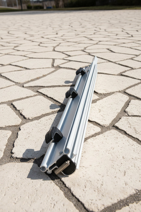 Aluminium rod with adjustable clips