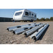 Components for white awning flap eliminator kit