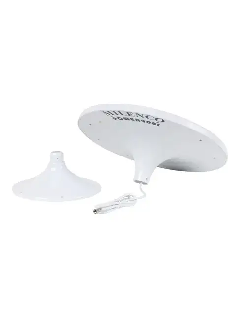 Milenco Power 900L AU Caravan TV Antenna with Flush Wall Plate & Radio Wire | Light Grey | MIL7214