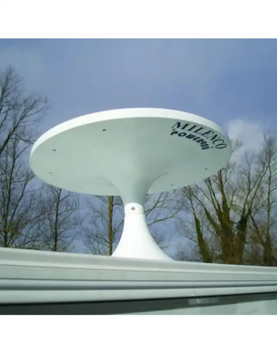 Milenco Power 900L AU Caravan TV Antenna with Flush Wall Plate & Radio Wire | Light Grey | MIL7214