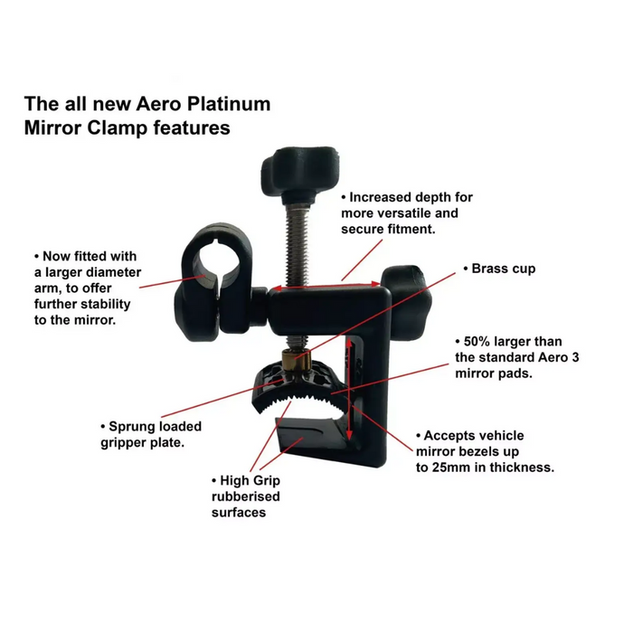 Milenco Grand Aero Platinum Tow Mirrors - Twin Pack. MIL6613