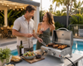 Gas BBQ Grill with a meal by the pool
