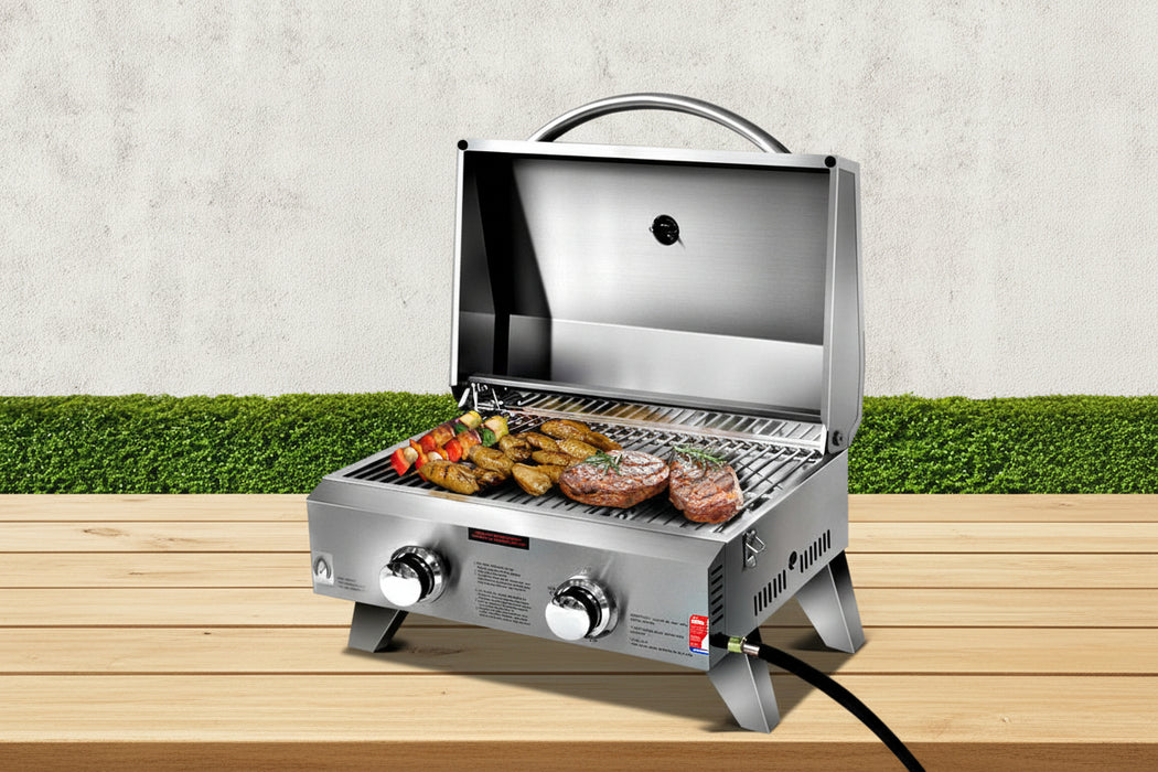 Portable Gas BBQ Grill 2 Burners