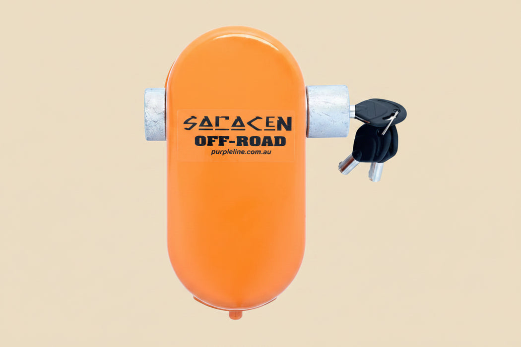 Orange anti-theft security kit with keys