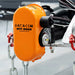 Orange anti-theft security kit with 'Saracen Off-Road' branding on a vehicle.