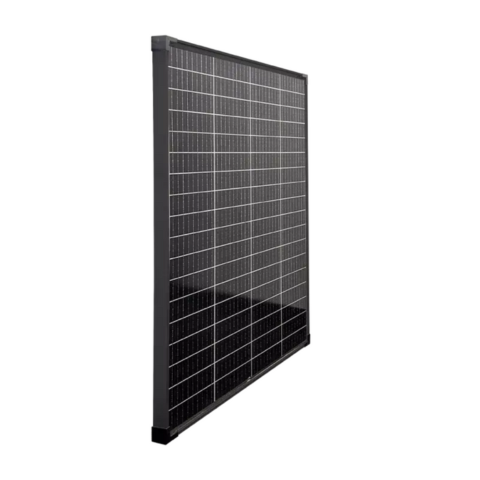 SPHERE 130w Mono Crystalline Twin Cell BLACK Solar Panel. 670x1012x35mm