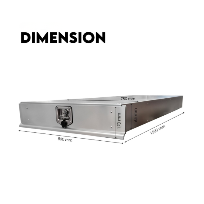 Metal component with dimensions labeled