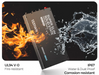Super Slim State solid-state battery with fire, water, and dust resistance features on a black background.