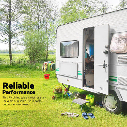 Caravan Folding Outdoor Table | 800x450mm | White