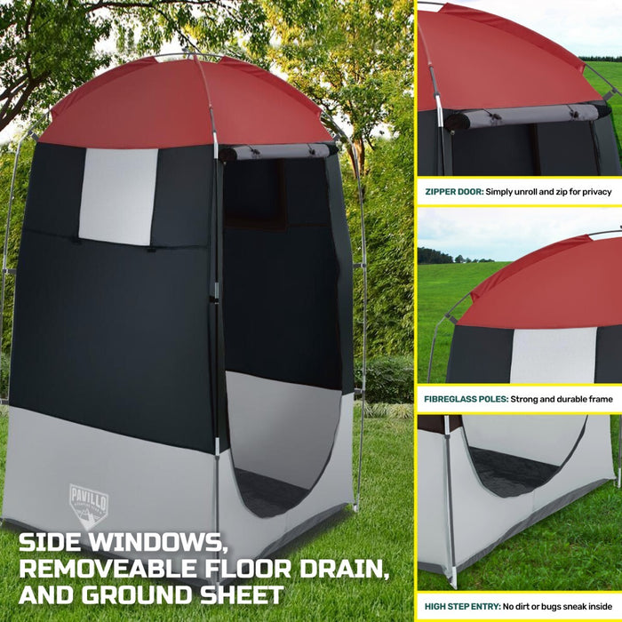 Portable Camping Toilet plus Privacy Tent 1.9m x 1.1m